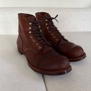 Redwing IRON RANGER Men's 6-Inch Boot in Amber Harness Leather Boots Men's US 12